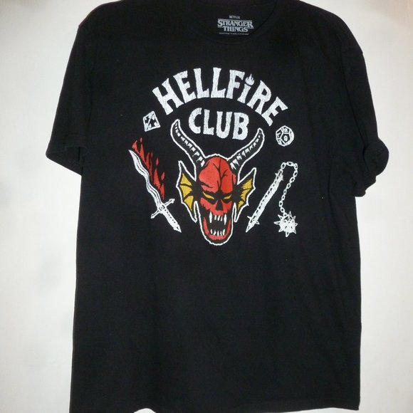 Stranger things Hellfire Club black image  T-shirt   short sleeve - Picture 5 of 6